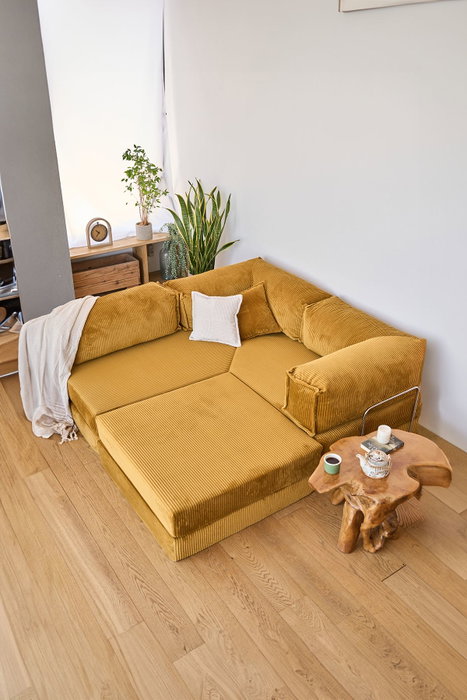 Atelier Del Sofa Kanyon - Sofá-Cama Esquinero Mostaza